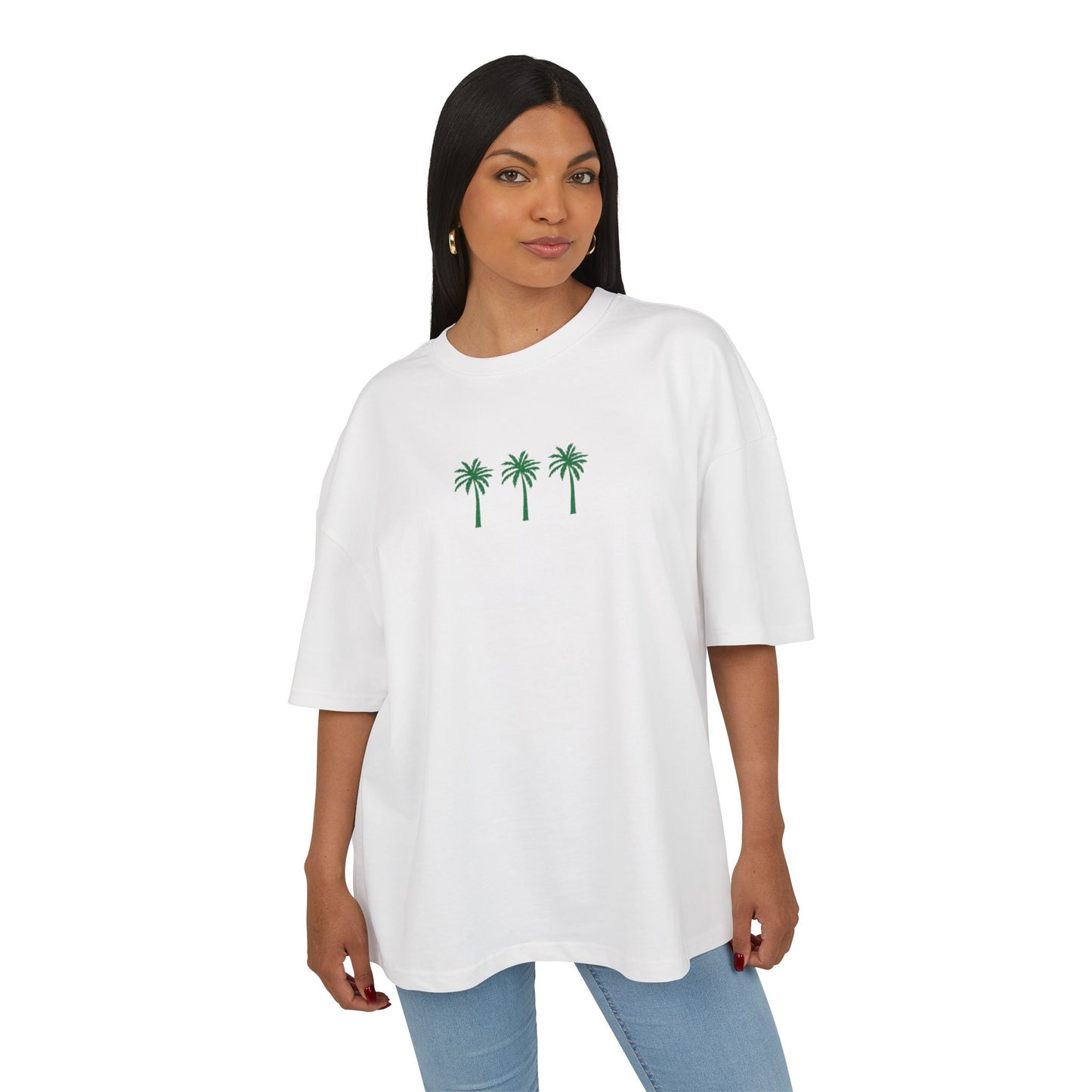 Trendy Women’s Summer Tee – Cute Palm Tree Graphic T-Shirt, Beach Shirt, Boho Vacation Outfit, Aesthetic Coastal Top, Outfit Inspo, OOTD