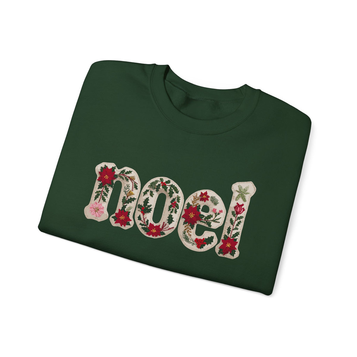 Faux Patchwork Noel Sweatshirt