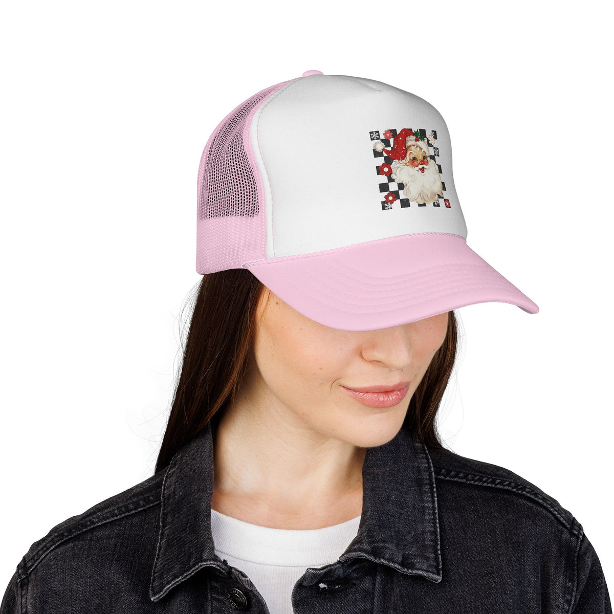 Vintage Santa Face Trucker Cap