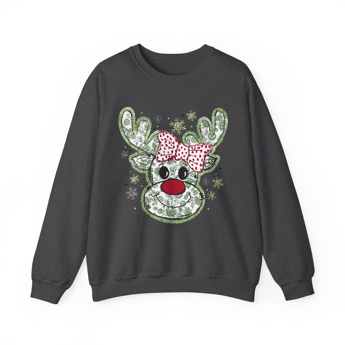 Glitter Chinoiserie Reindeer Sweatshirt