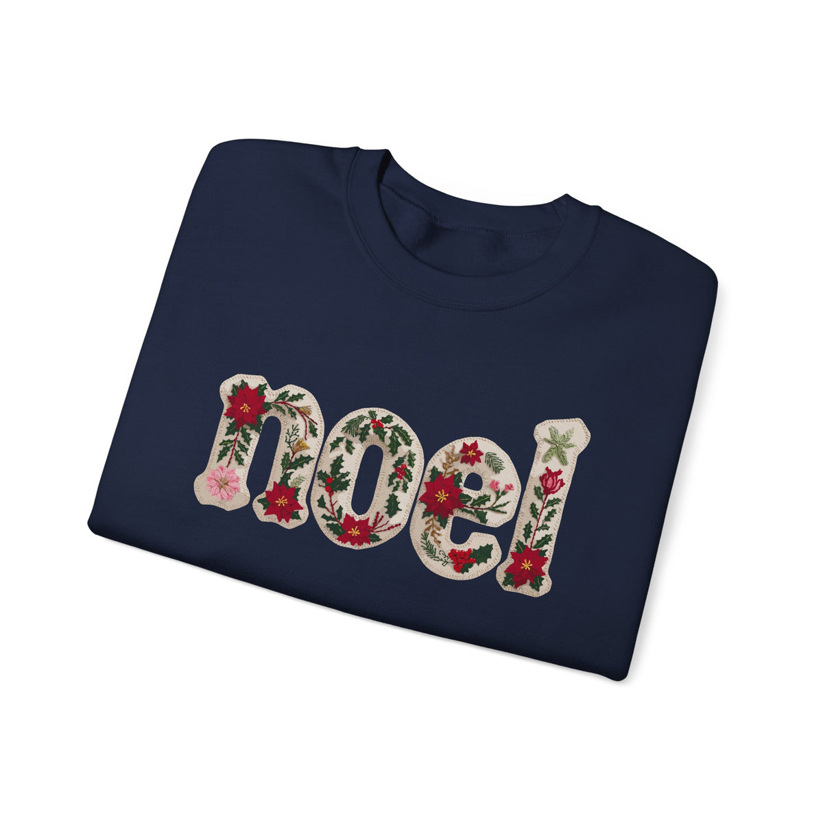 Faux Patchwork Noel Sweatshirt