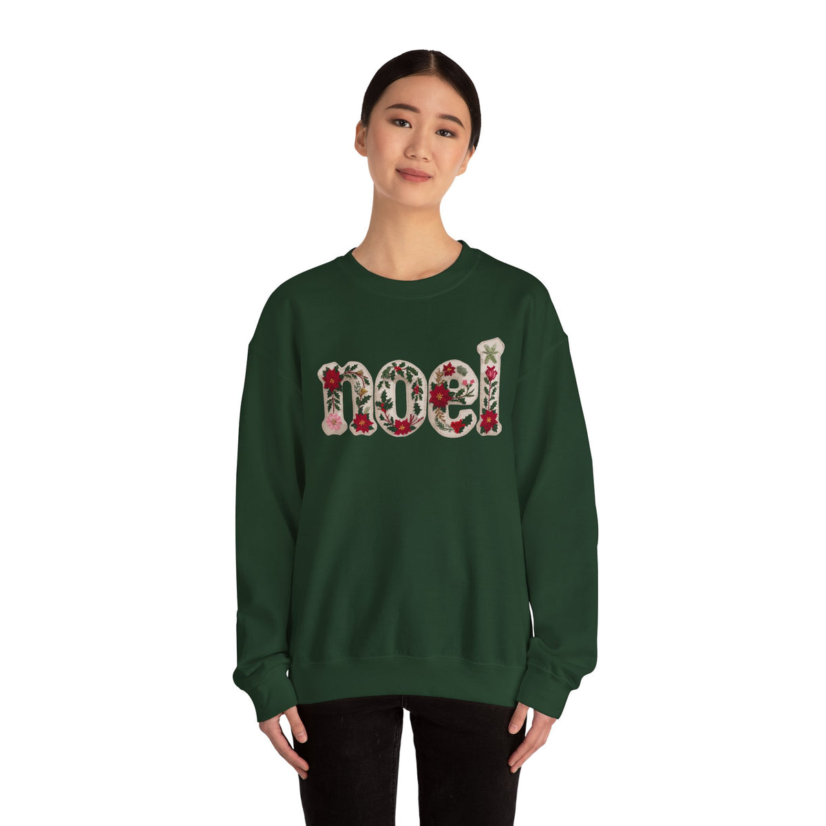 Faux Patchwork Noel Sweatshirt