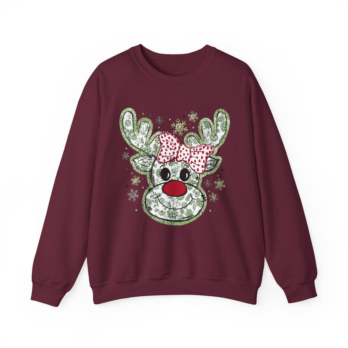 Glitter Chinoiserie Reindeer Sweatshirt