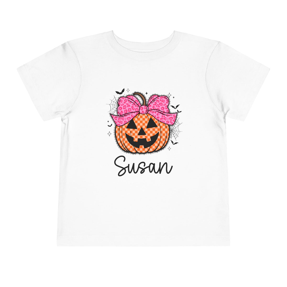 Personalized Pumpkin Name Tee — Girls