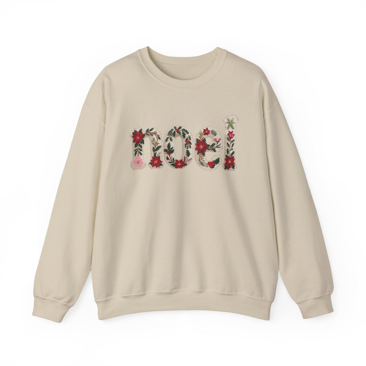 Faux Patchwork Noel Sweatshirt