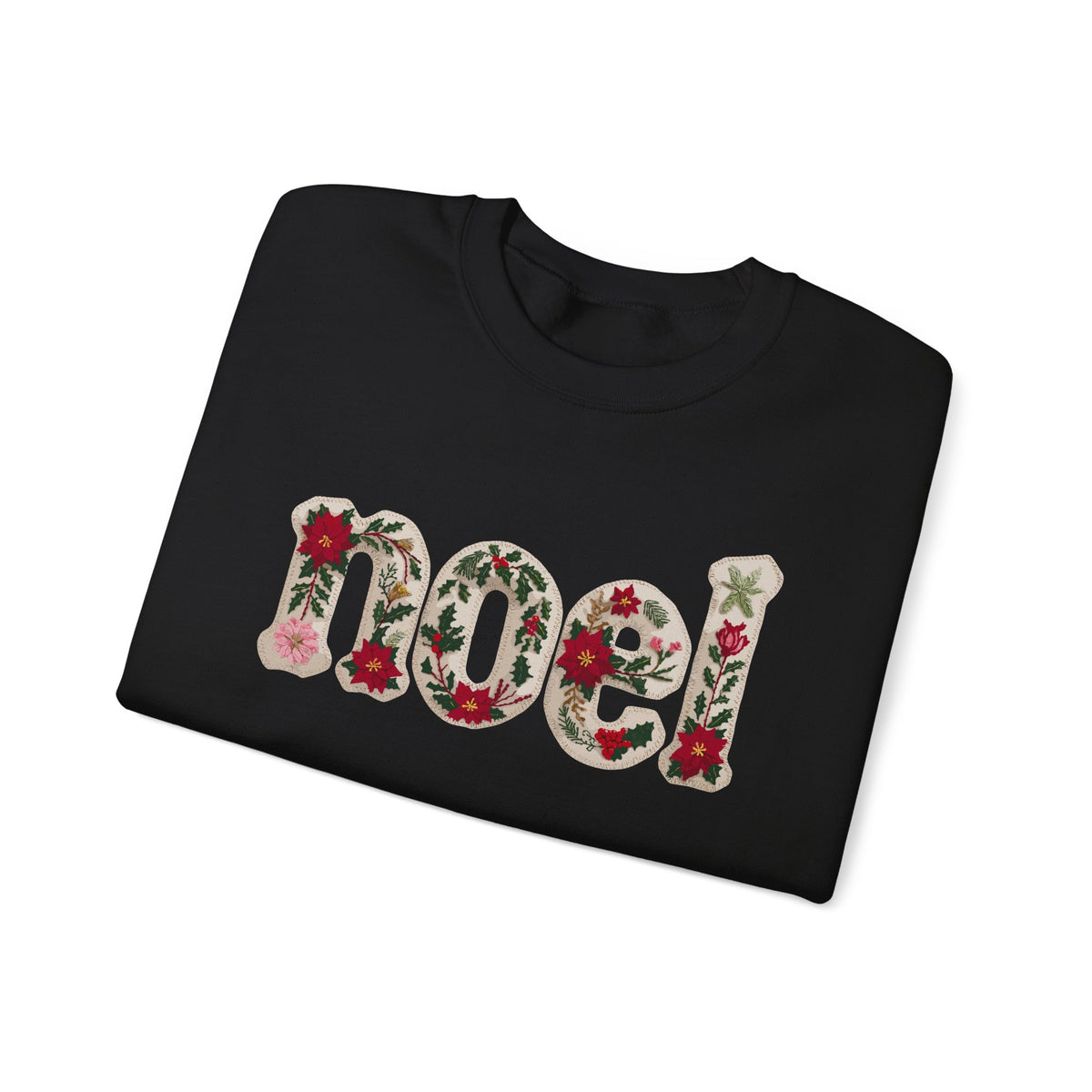 Faux Patchwork Noel Sweatshirt
