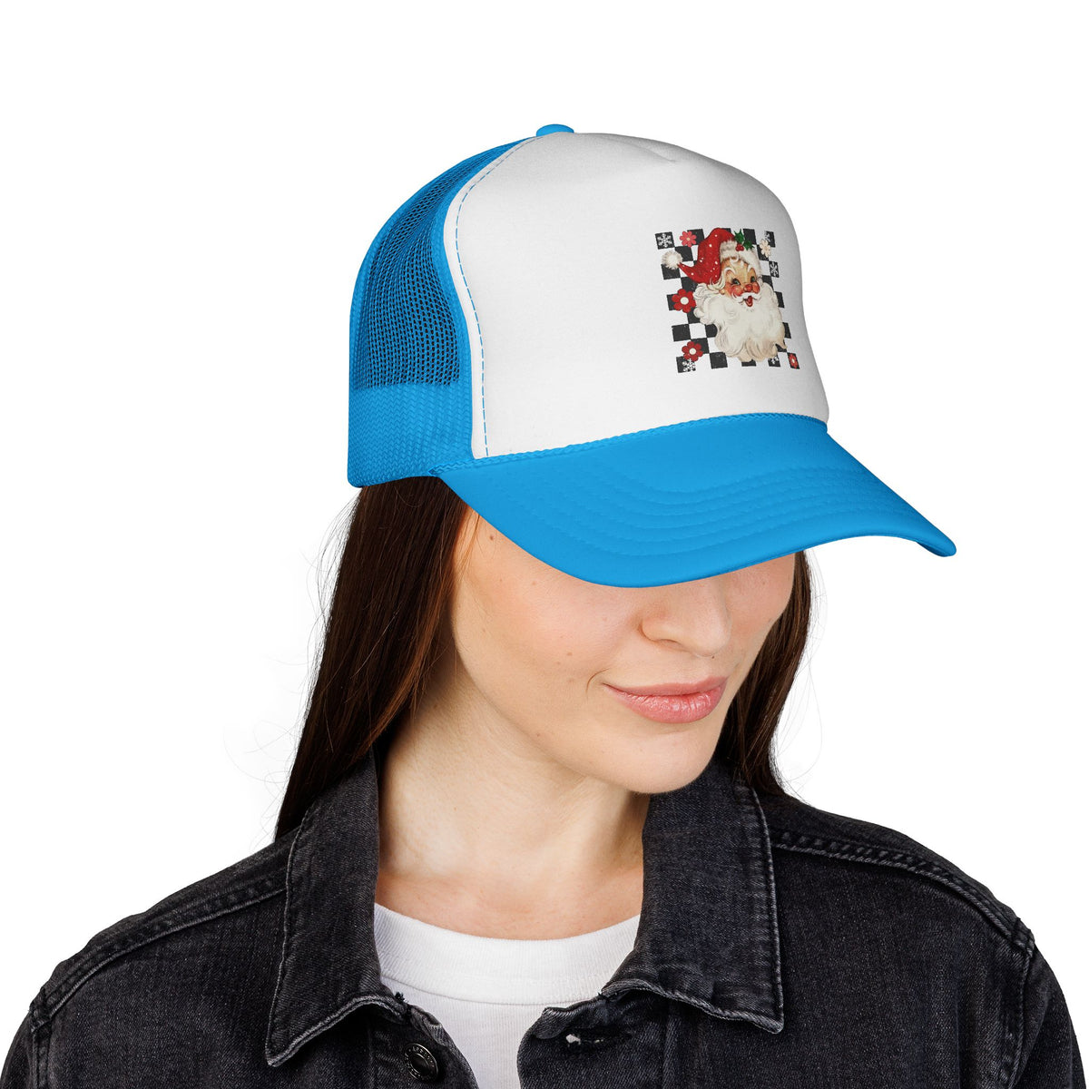 Vintage Santa Face Trucker Cap