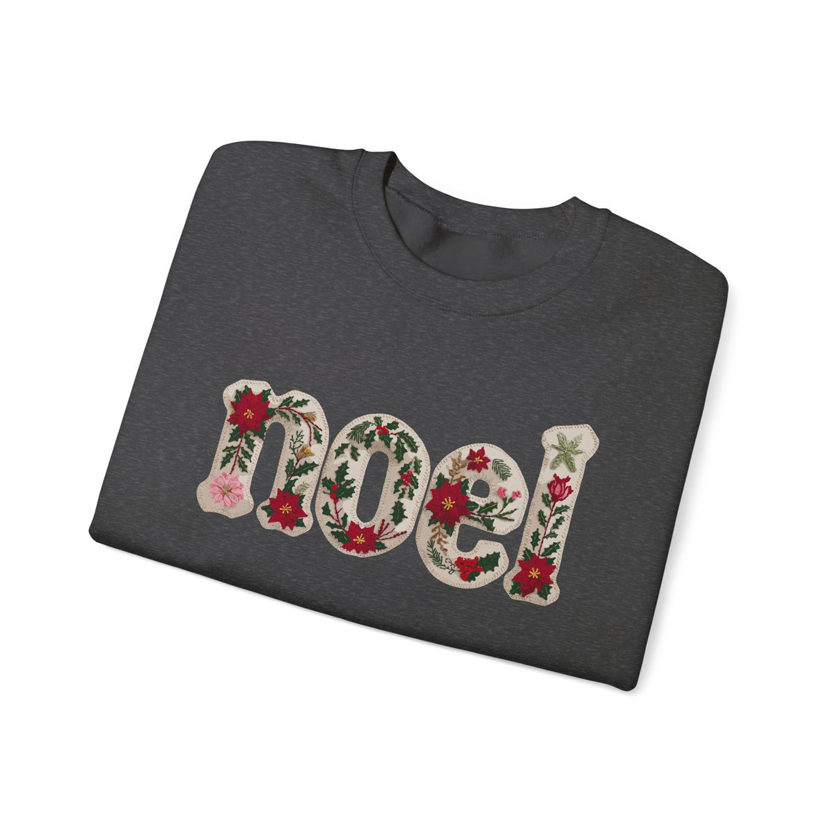 Faux Patchwork Noel Sweatshirt