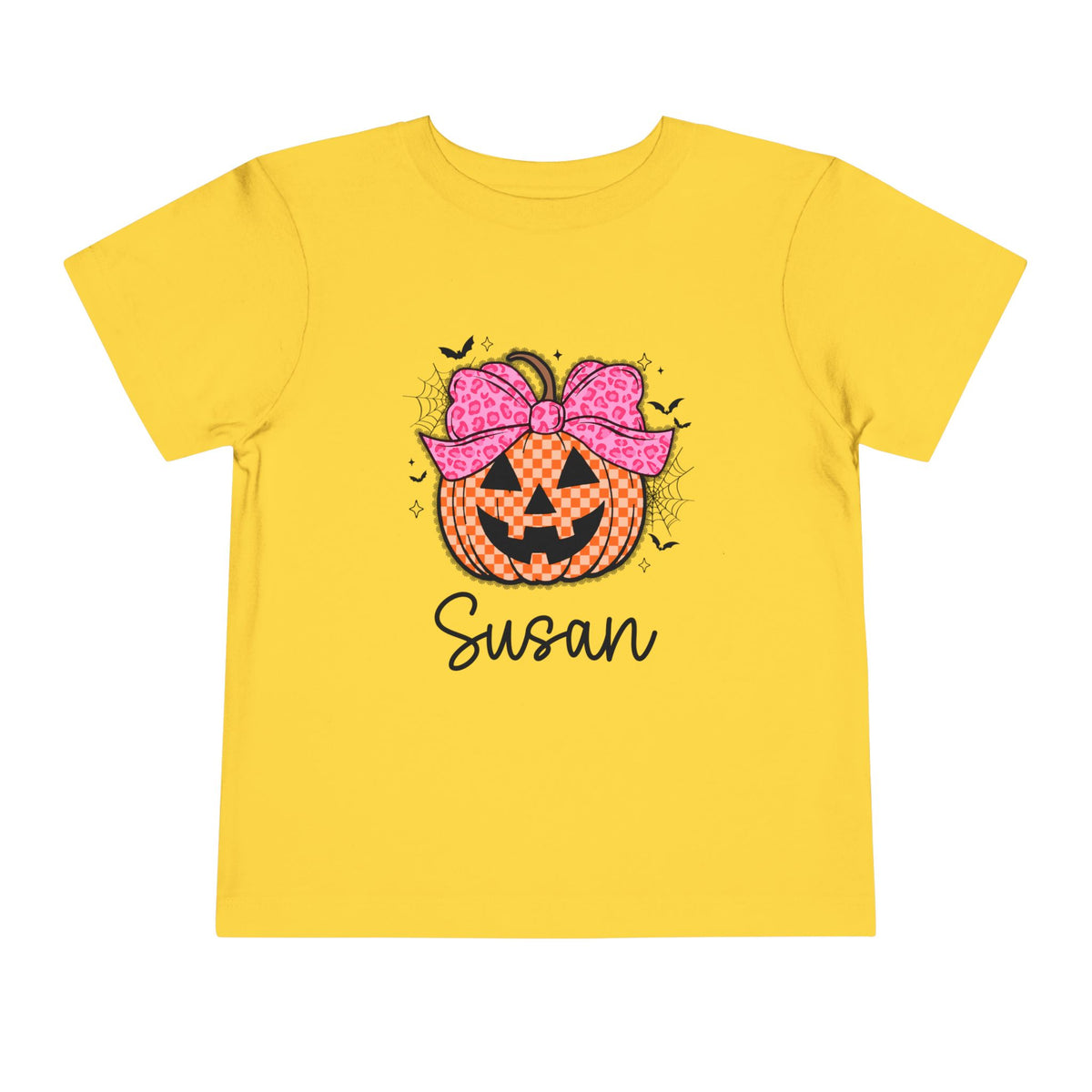 Personalized Pumpkin Name Tee — Girls