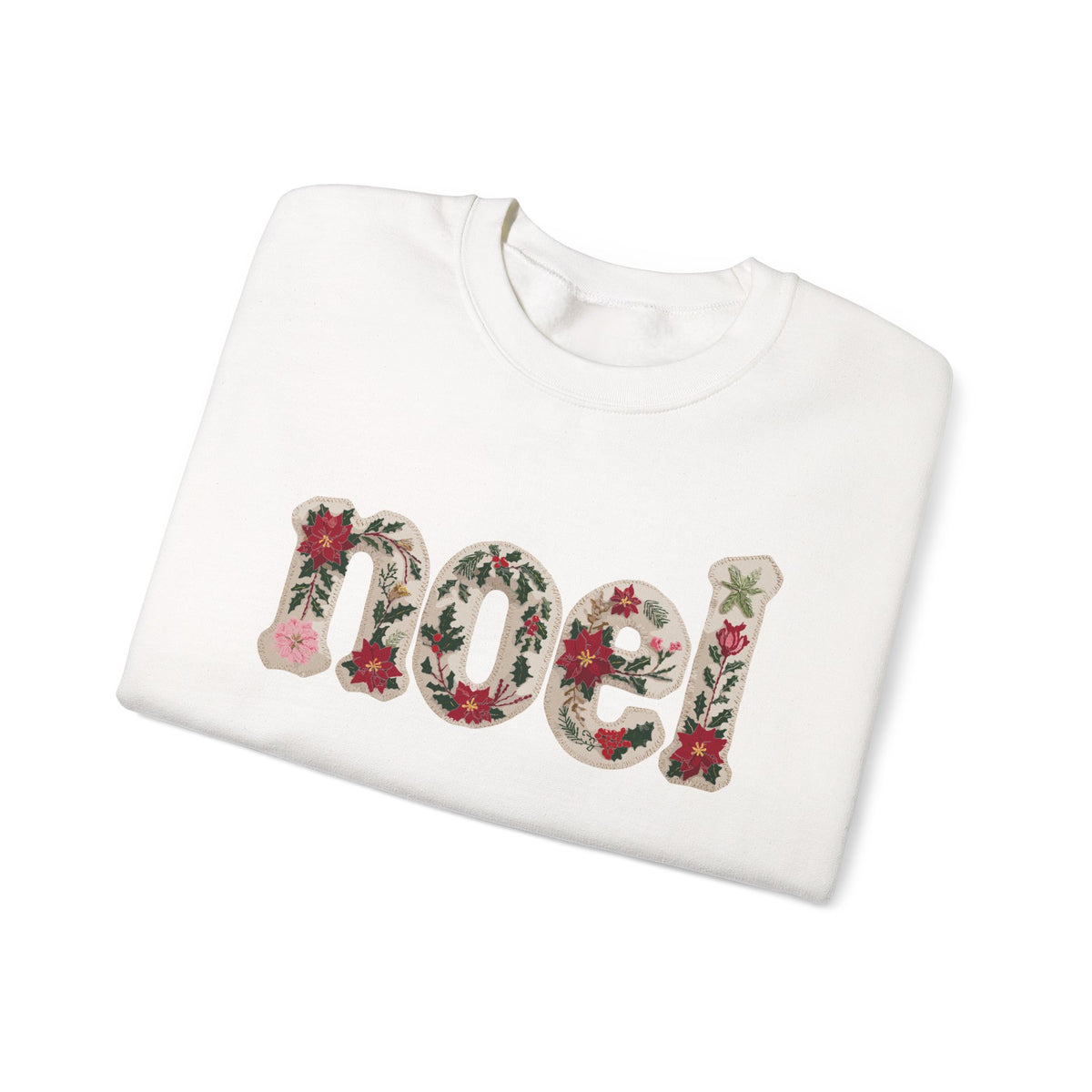 Faux Patchwork Noel Sweatshirt