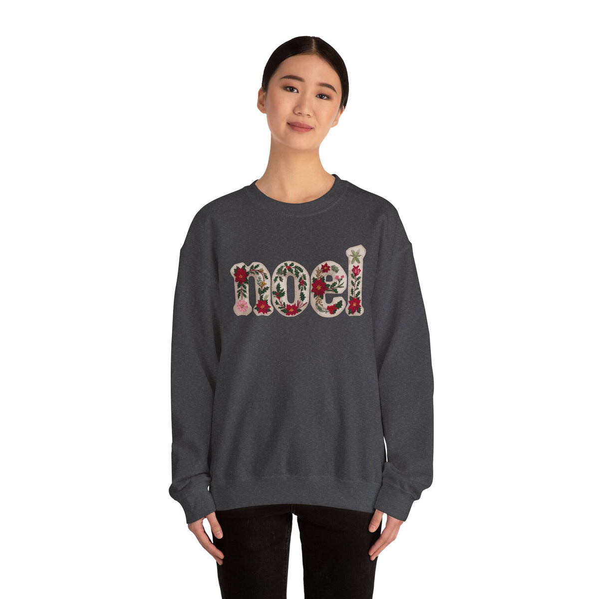 Faux Patchwork Noel Sweatshirt
