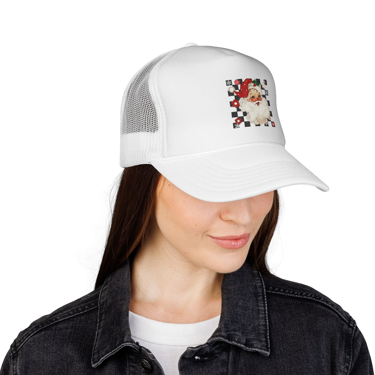 Vintage Santa Face Trucker Cap