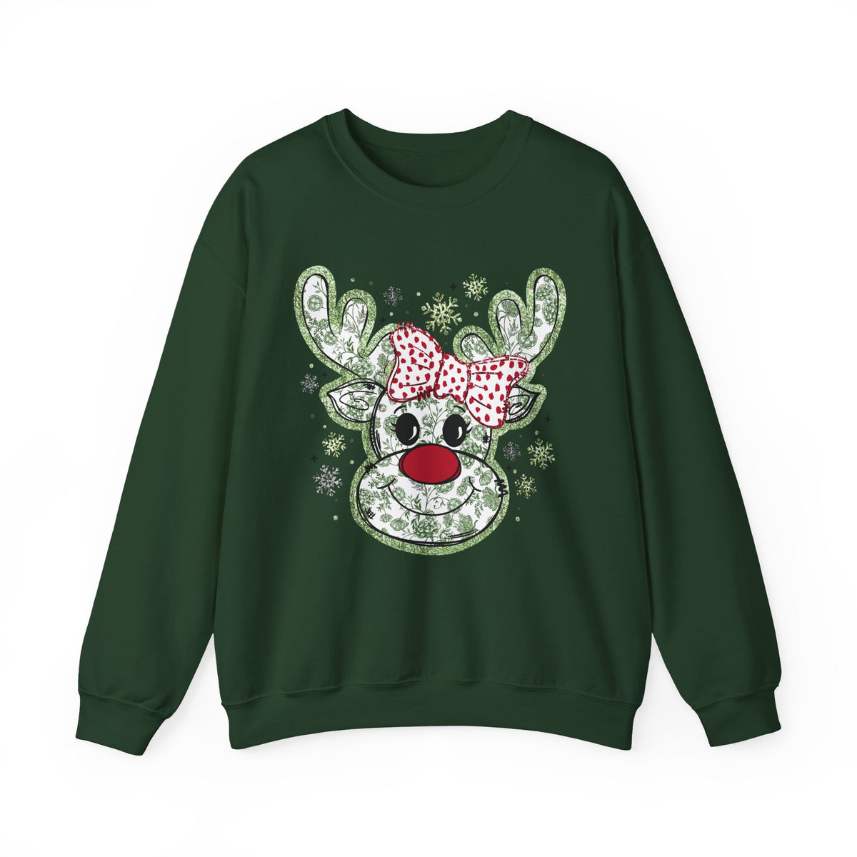 Glitter Chinoiserie Reindeer Sweatshirt