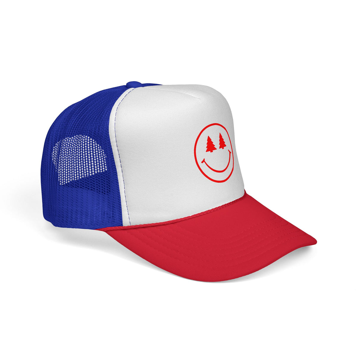Pine Tree Smiley Trucker Cap