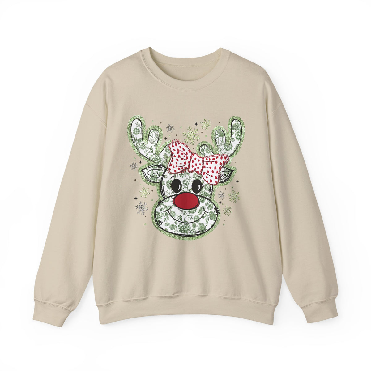 Glitter Chinoiserie Reindeer Sweatshirt