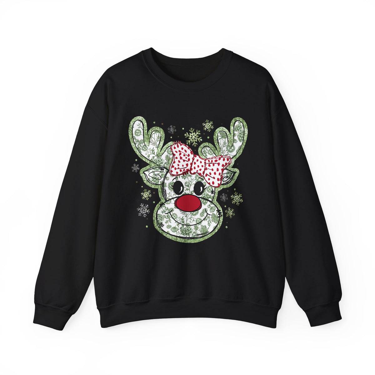 Glitter Chinoiserie Reindeer Sweatshirt