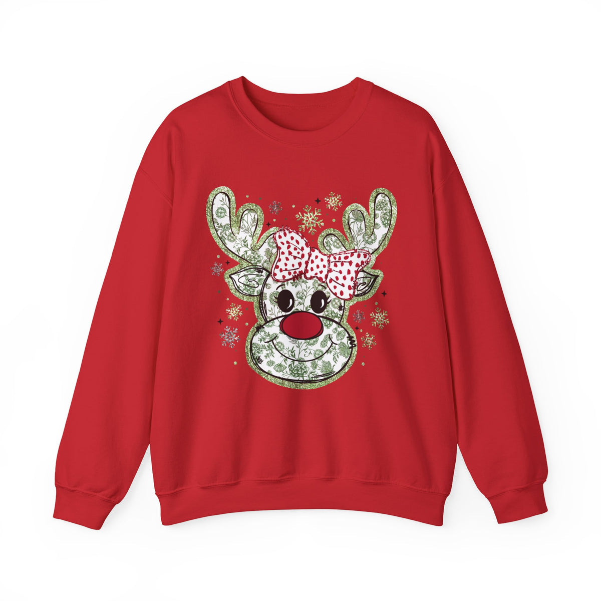 Glitter Chinoiserie Reindeer Sweatshirt