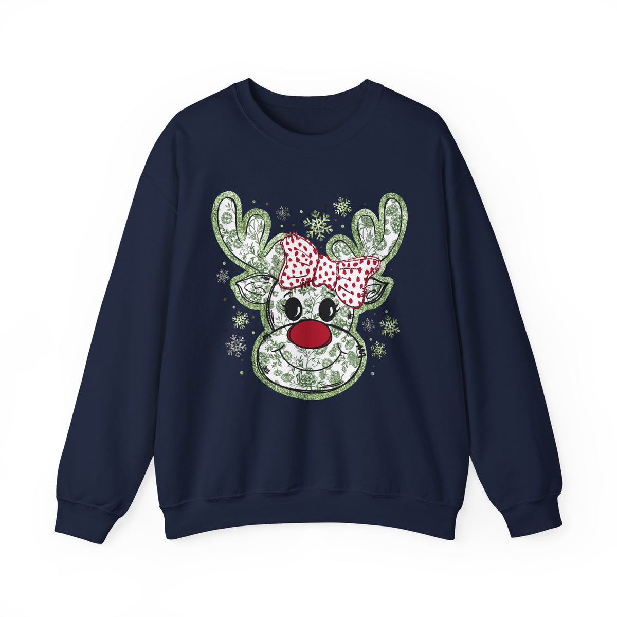 Glitter Chinoiserie Reindeer Sweatshirt