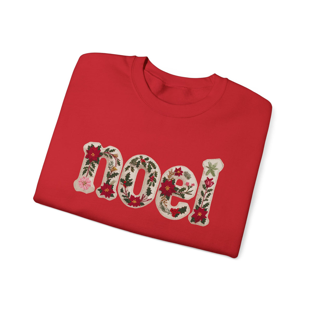 Faux Patchwork Noel Sweatshirt