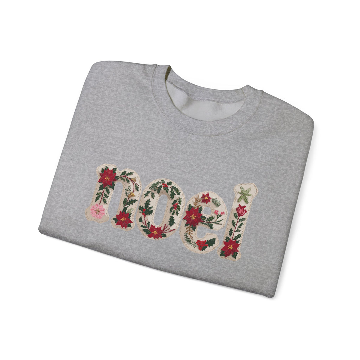 Faux Patchwork Noel Sweatshirt