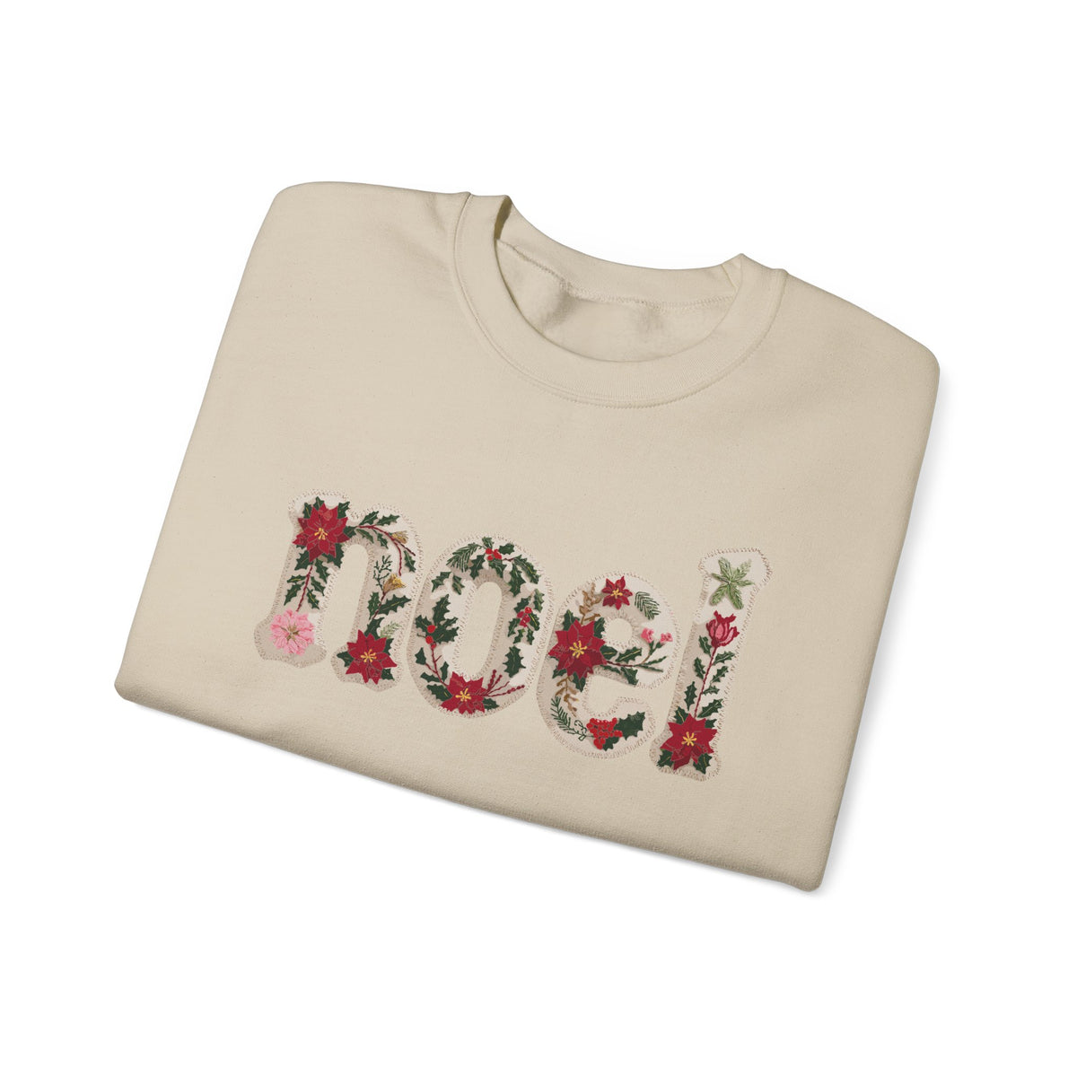 Faux Patchwork Noel Sweatshirt