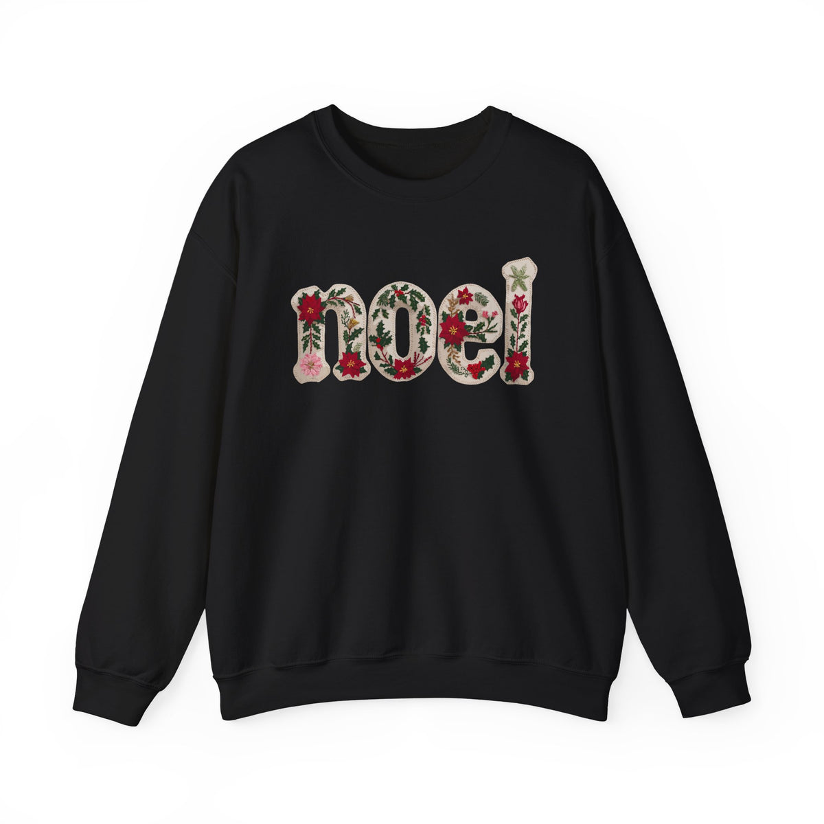 Faux Patchwork Noel Sweatshirt