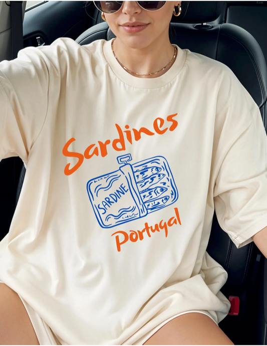 Sardines Italy Women’s T-Shirt, Cute Foodie Shirt, Italian Summer Tee, Beach Graphic Tee, Vacation Souvenir Gift, Trendy Casual Top