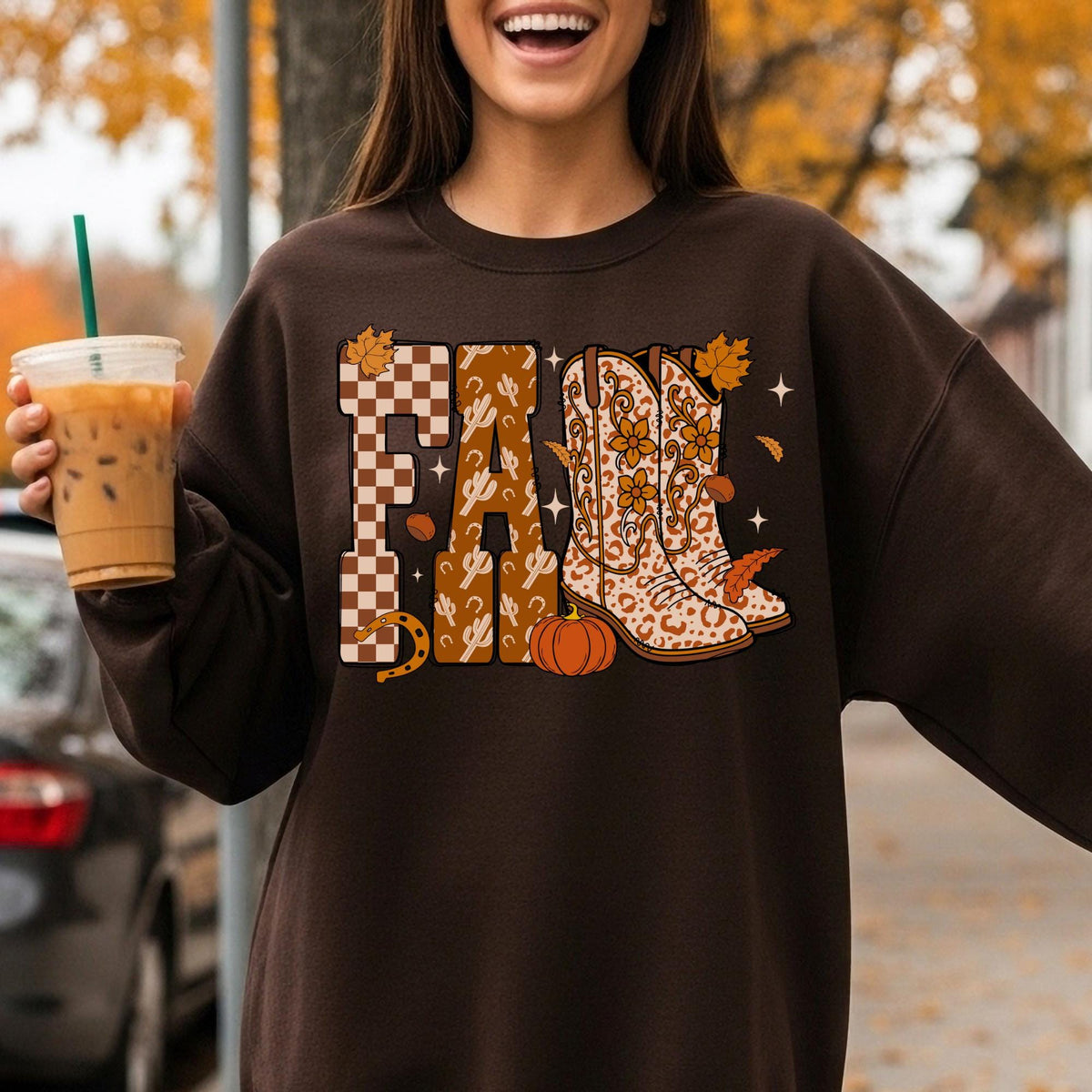 Get Cozy Retro Fall Sweatshirt