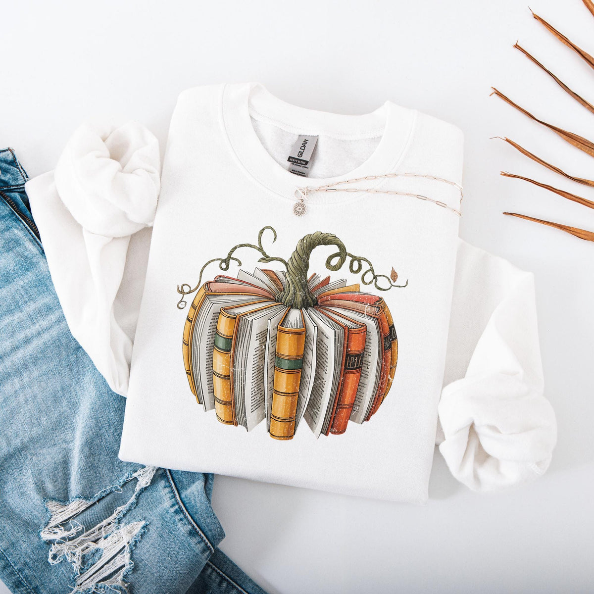 Fall Book Pumpkin Sweatshirt